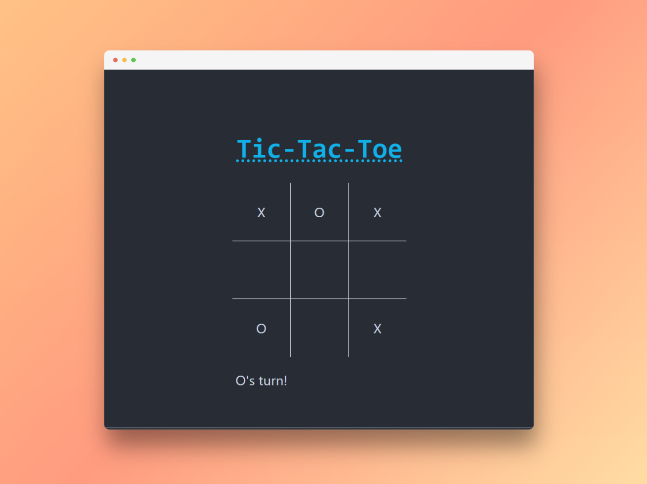 Tic-Tac-Toe (Two Player)